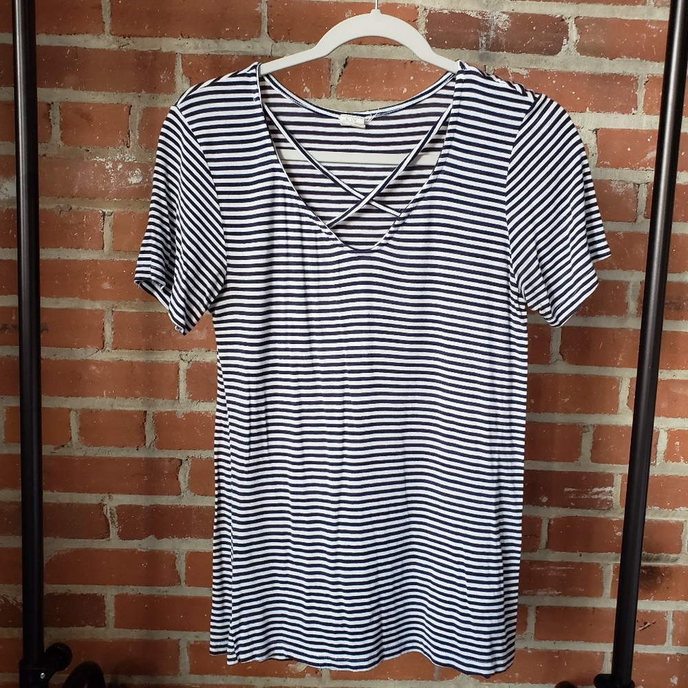 Navy Striped Shirt